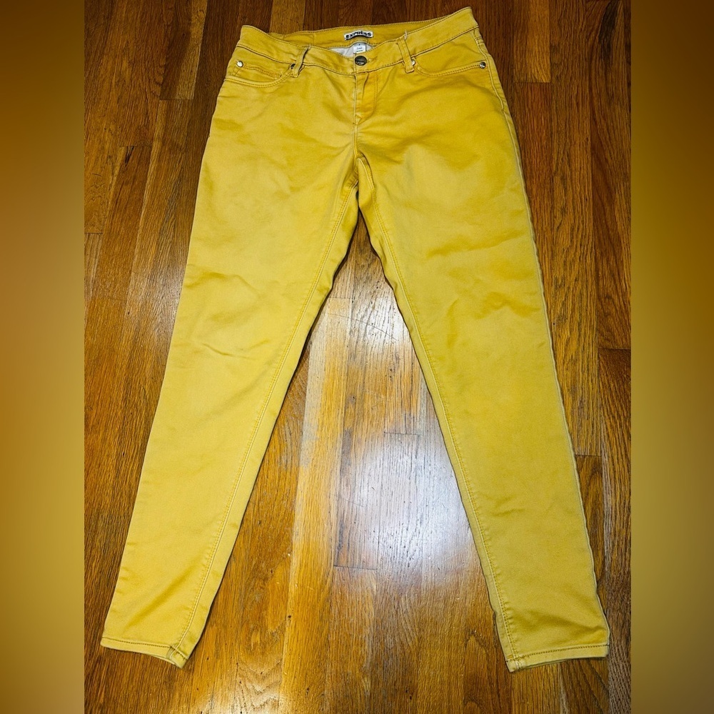 Express Mustard Yellow Skinny Pants Women’s Size 8